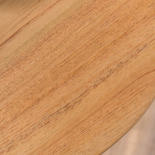 Natural Rubberwood End Table