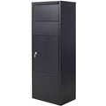 Large Package Delivery Parcel Mail Drop Box with Lockable Storage - Black