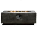 Propane Outdoor Fire Pit Table with Push-Button Ignition - Dark Gray