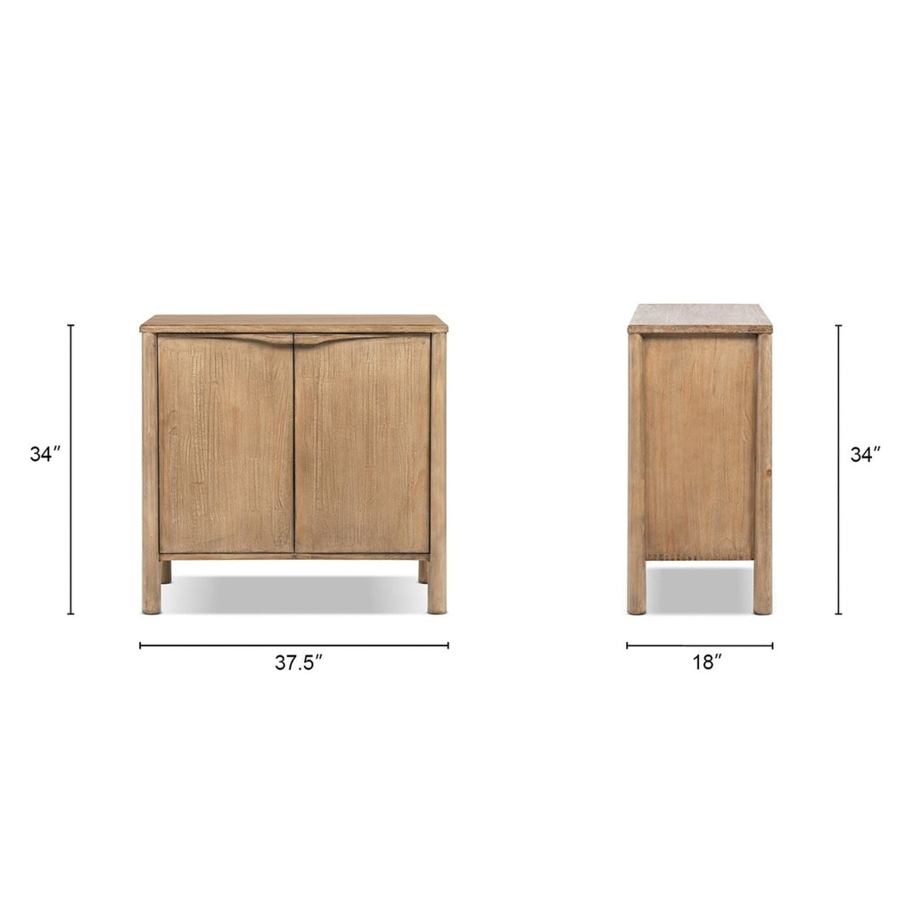 Antique Brown 2 Door Accent Cabinet with Versatile Storage - Reclaimed Wood