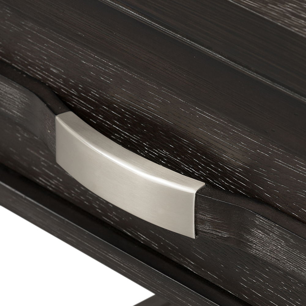 Elegant Dark Brown End Table with Storage Drawer and Shelf