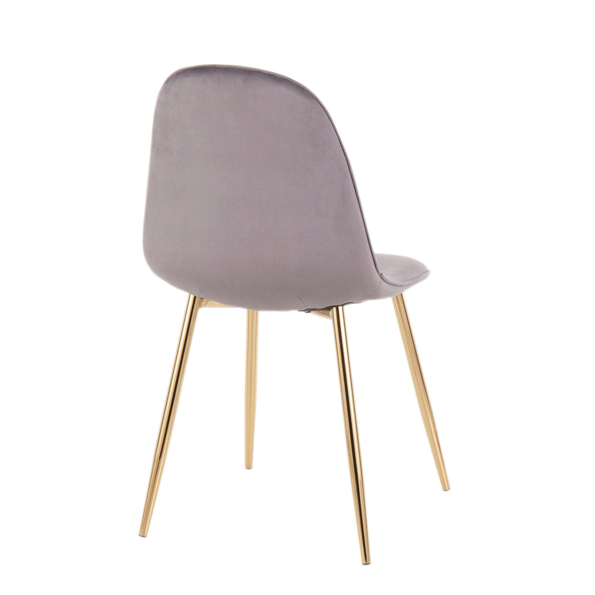 Pebble Contemporary Modern Design Chair Set with Upholstered Seat - Multiple Colors