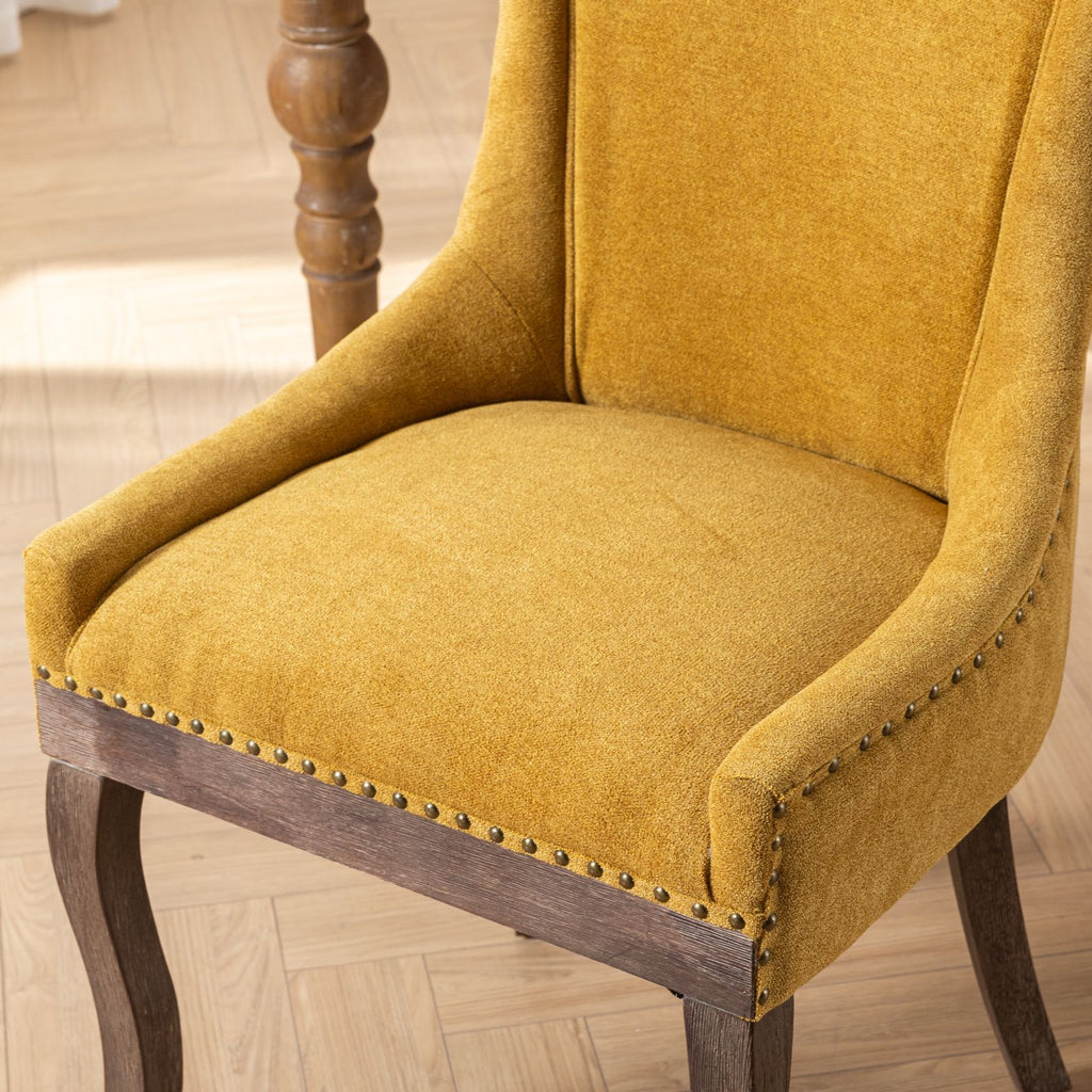 Ultra Side Dining Chair Set with Solid Wood Legs - Multiple Colors