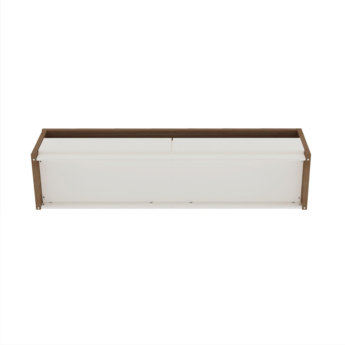 Modern 70" TV Stand with Full Extension Drawers - White or Light Brown