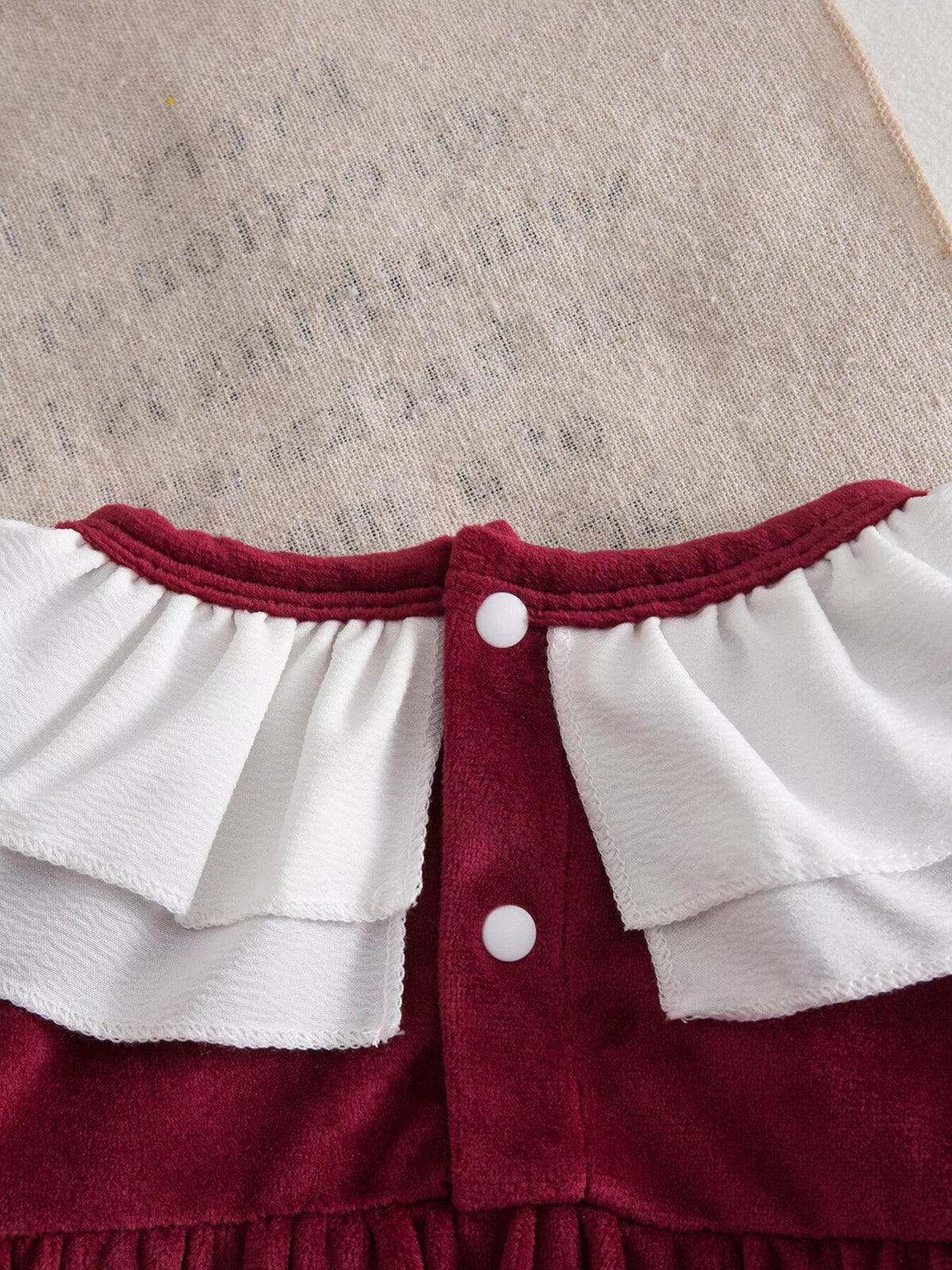 Children's Christmas Velvet Bodysuit and Socks Set
