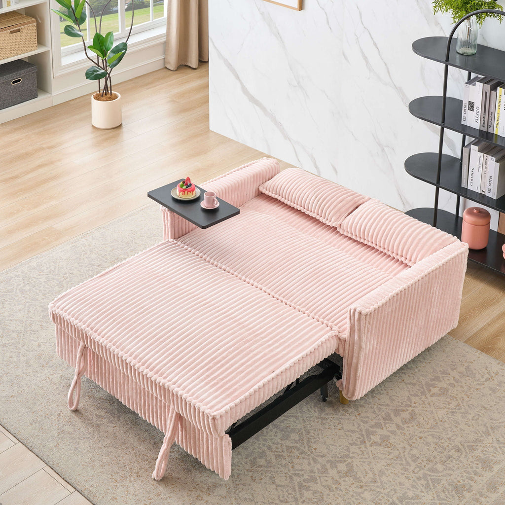 Pull Out Sofa With Movable Tabletop and USB Ports - Multiple Colors