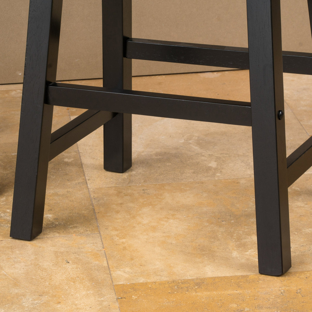 Wood 24" Saddle Stool with Saddle Seat - Walnut