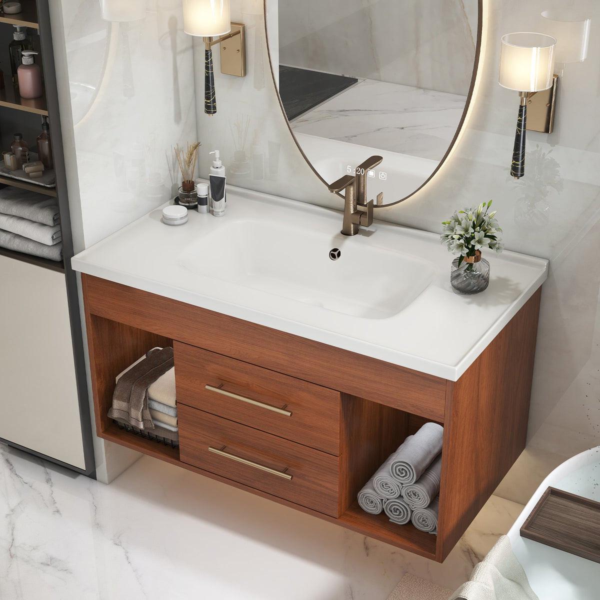 Mid-Century Modern Single Bathroom Vanity