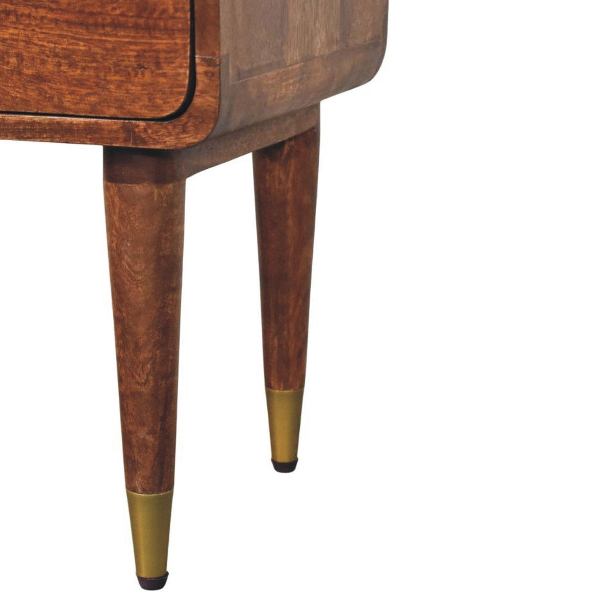 Solid Wood Astor 2-Drawer Nightstand with Storage - Natural Wood