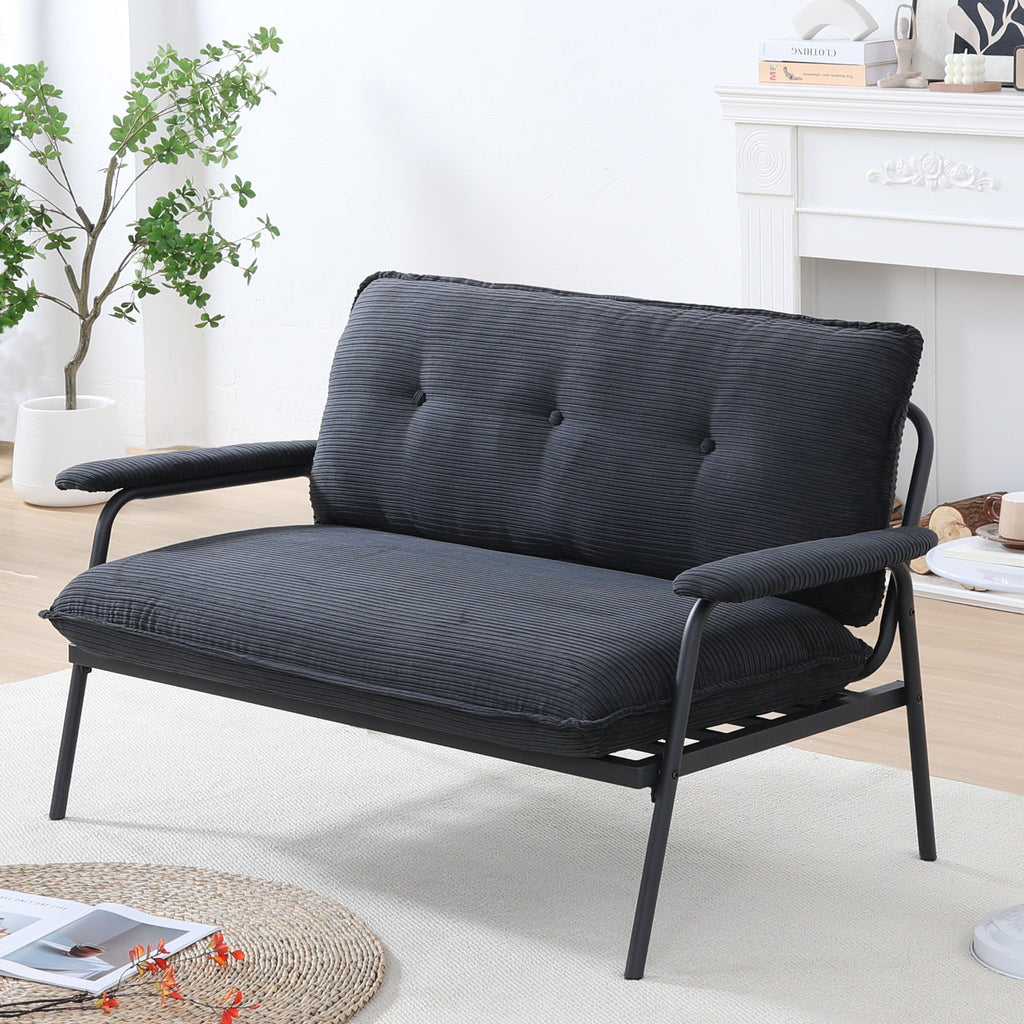 Modern Metal Frame Sofa with Sponge Filling - Beige