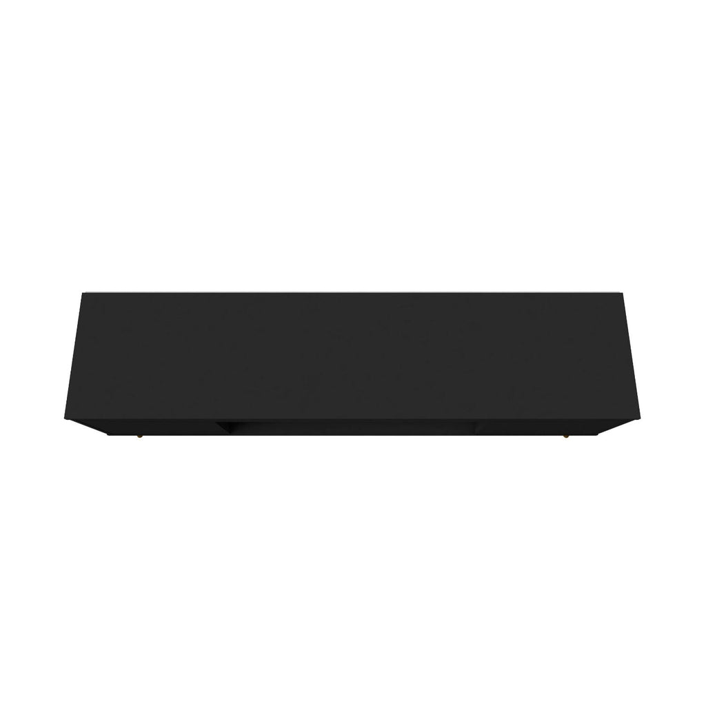Mid-Century Modern TV Stand with Solid Wood Splayed Legs - White or Black