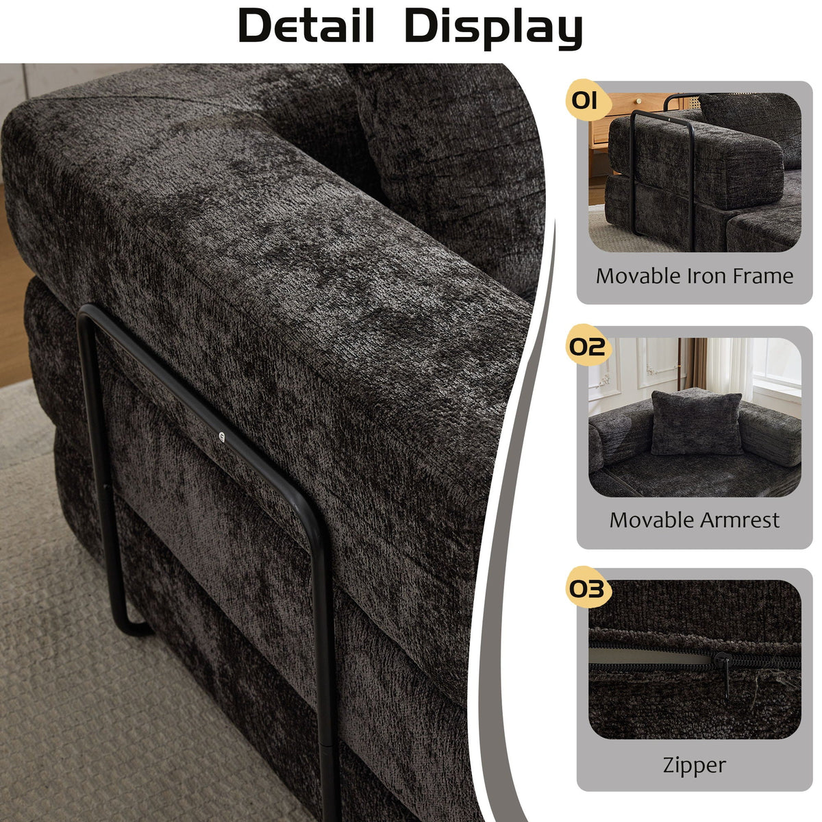Convertible Floor Sofa Bed with Modular Design - Multiple Colors