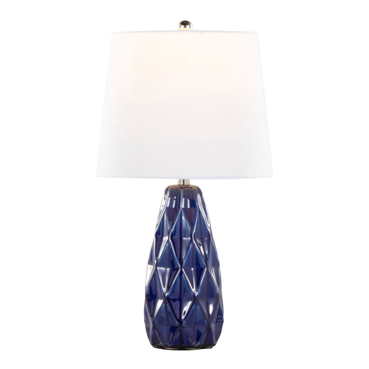 Contemporary Lamp Set of 2 with Ceramic Body - Blue