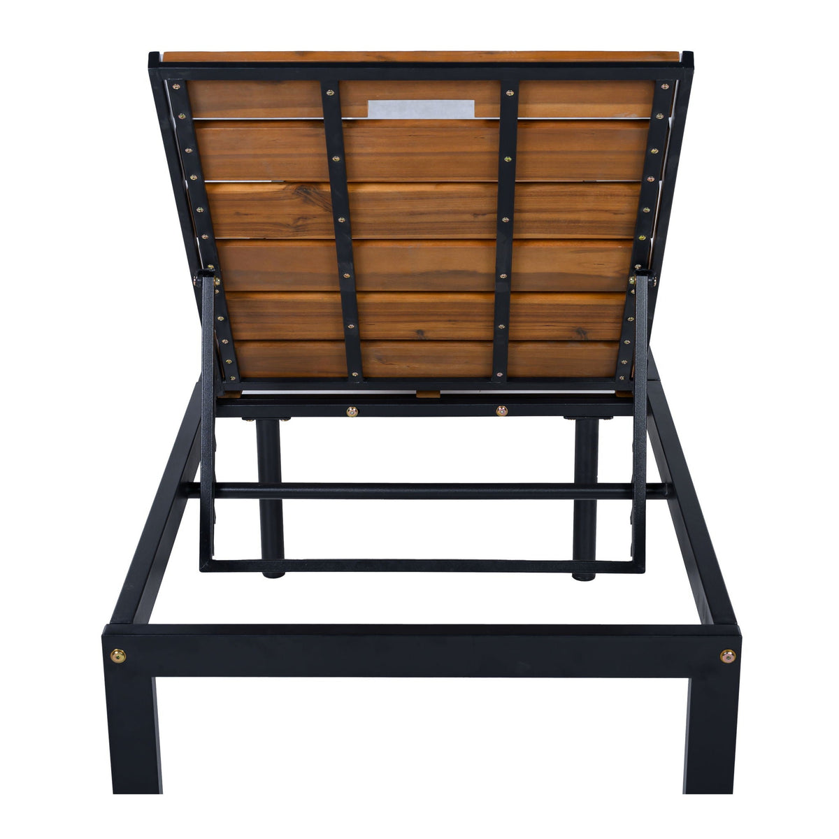 Outdoor Chaise with Adjustable Backrest - Light Brown or Dark Brown