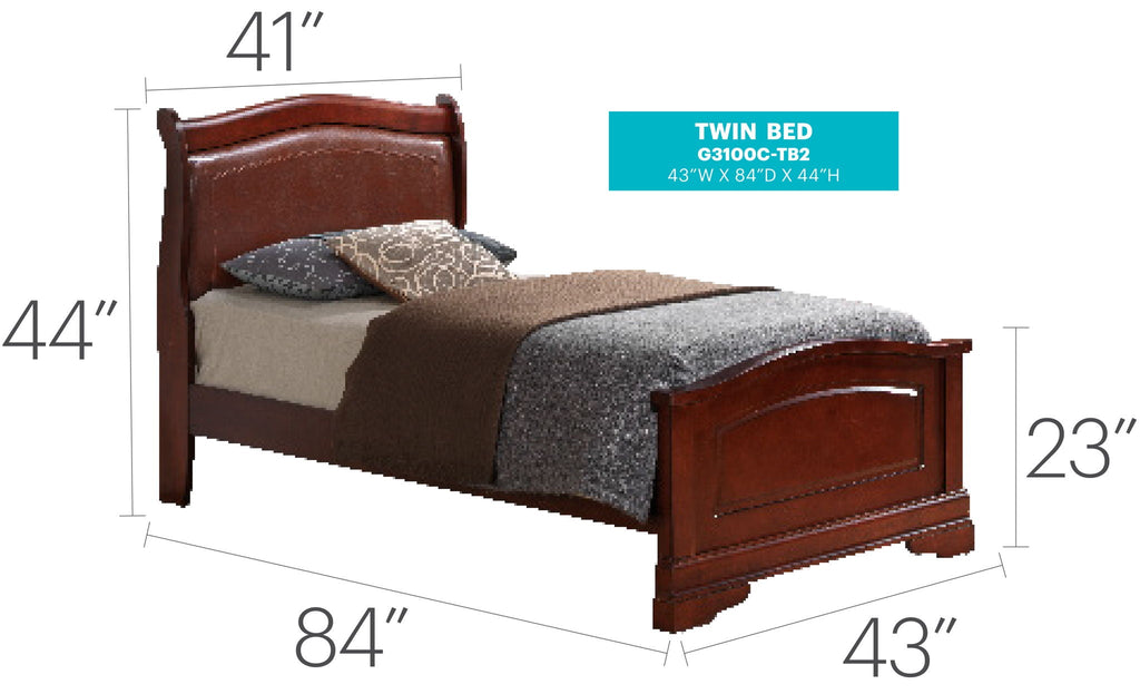 Elegantly Crafted Panel Sleigh Bed with Upholstered Panels - Multiple Colors