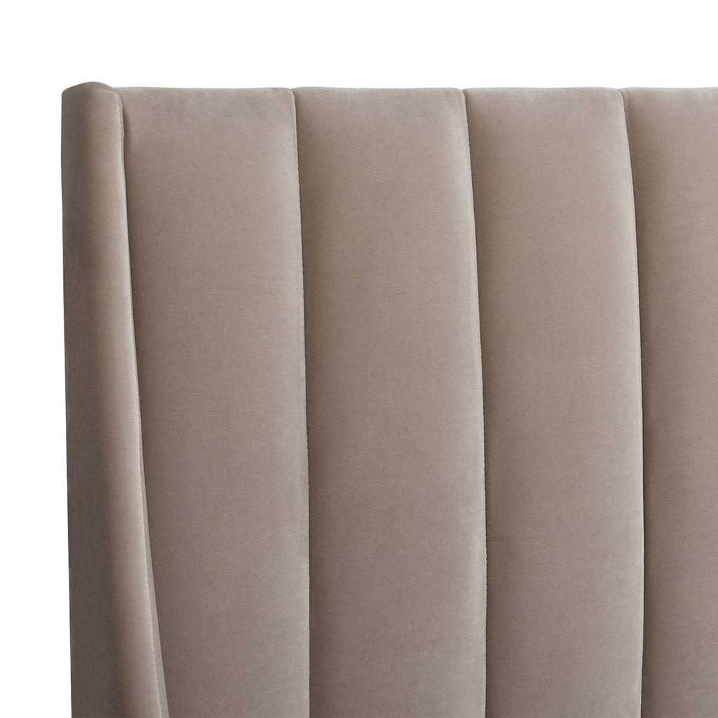 Vertical Tufted Modern Headboard Platform Bed Set with Upholstered Finish - Multiple Colors