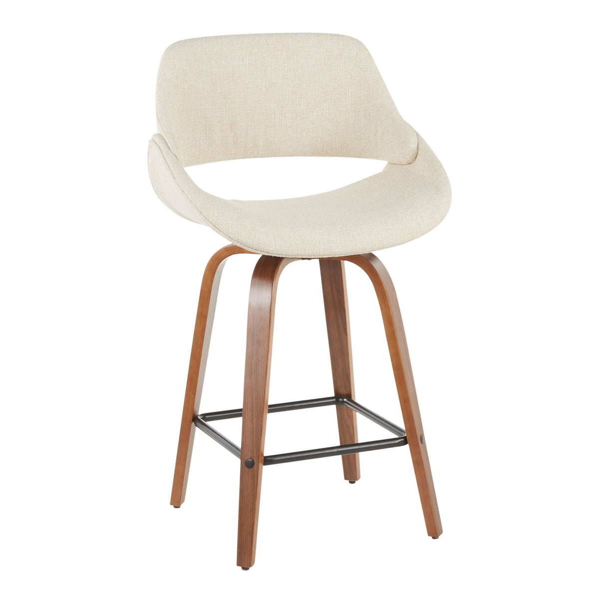 Fabrico - Mid-Century Modern Counter Stool (Set of 2)