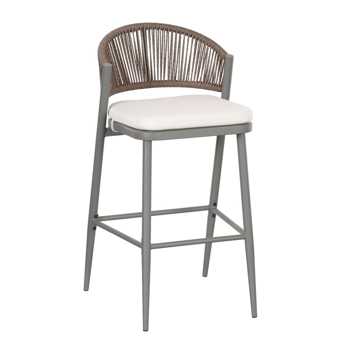 Outdoor Bar Height Metal Frame Counter Stools