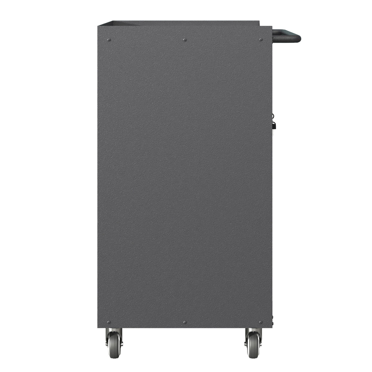 Sturdy Metal Tool Storage Cabinet with Lockable Wheels and Drawers - Gray or Black
