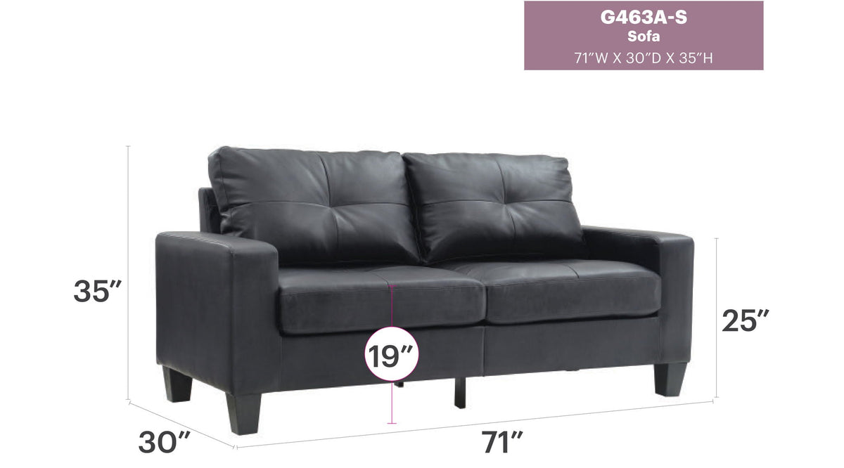 Modular Faux Leather Sofa with Modern Design - White, Black, Dark Brown, Red