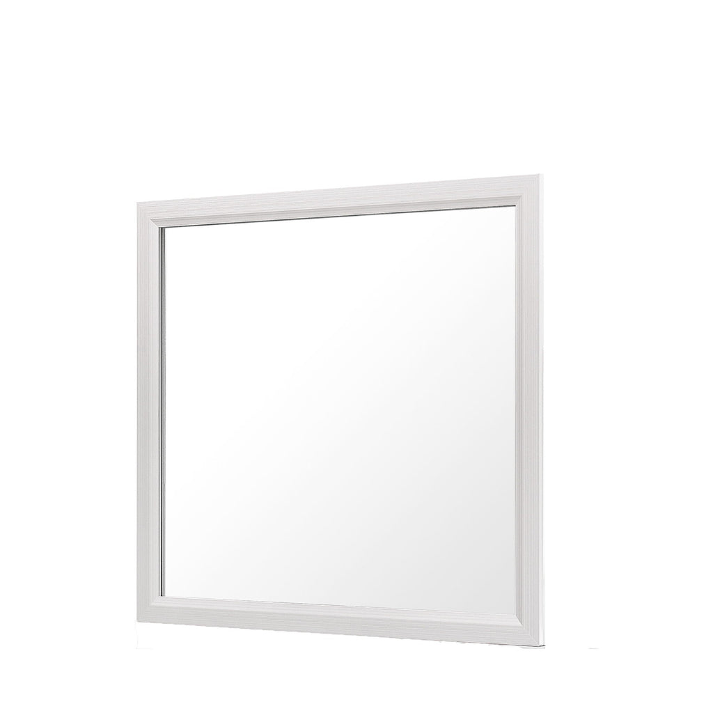 Mirage Mirror with Wood Trim - Dark Gray or White