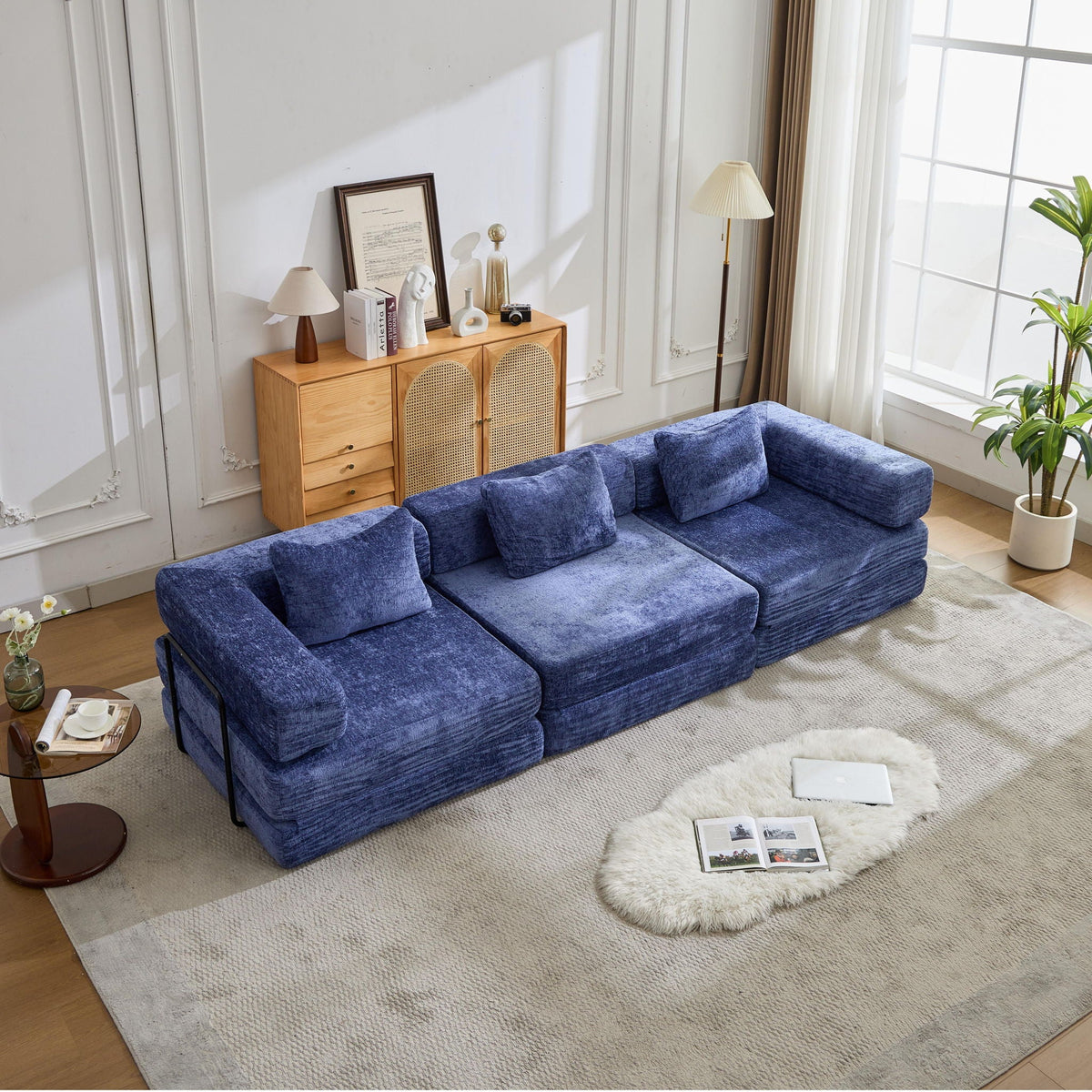 Convertible Floor Sofa Bed with Modular Design - Multiple Colors