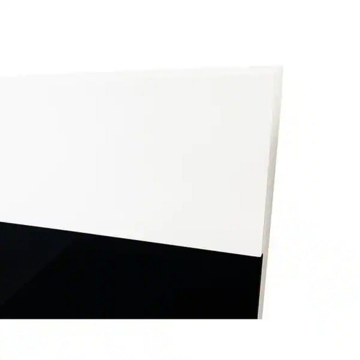2 Drawer Nightstand, Bedside Table with Ample Storage - White / Black