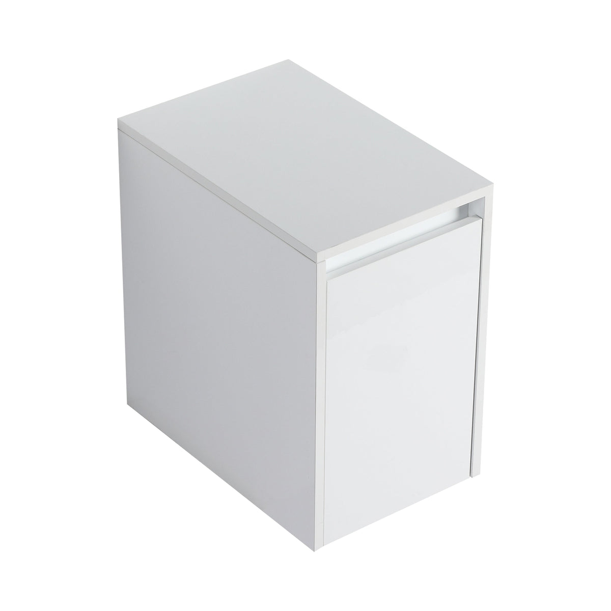 12" Bathroom Side Cabinet with Soft-Close Doors - Glossy