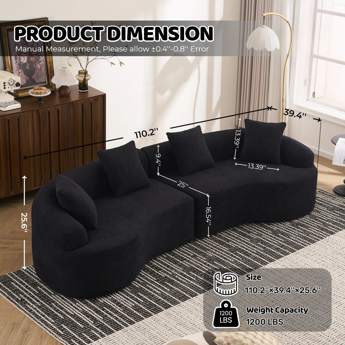 4 Seater Sofa With Fabric for Living Room