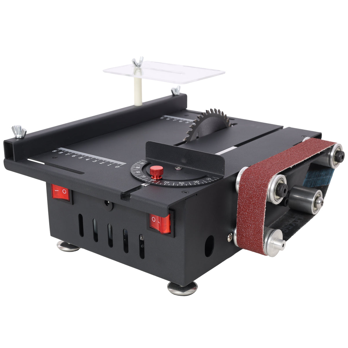 Mini Table Saw & Belt Sander with Adjustable Angles - Metal