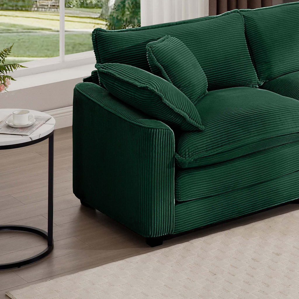 Modern Comfortable Single Chair & Ottoman with Deep Seat - Multiple Colors