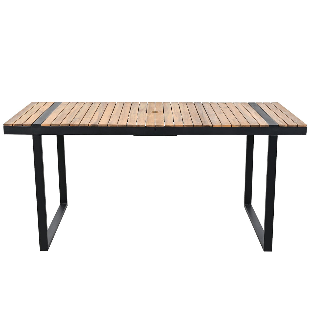 7 Piece Outdoor Dining Set with Removable Cushions - Gray or Beige