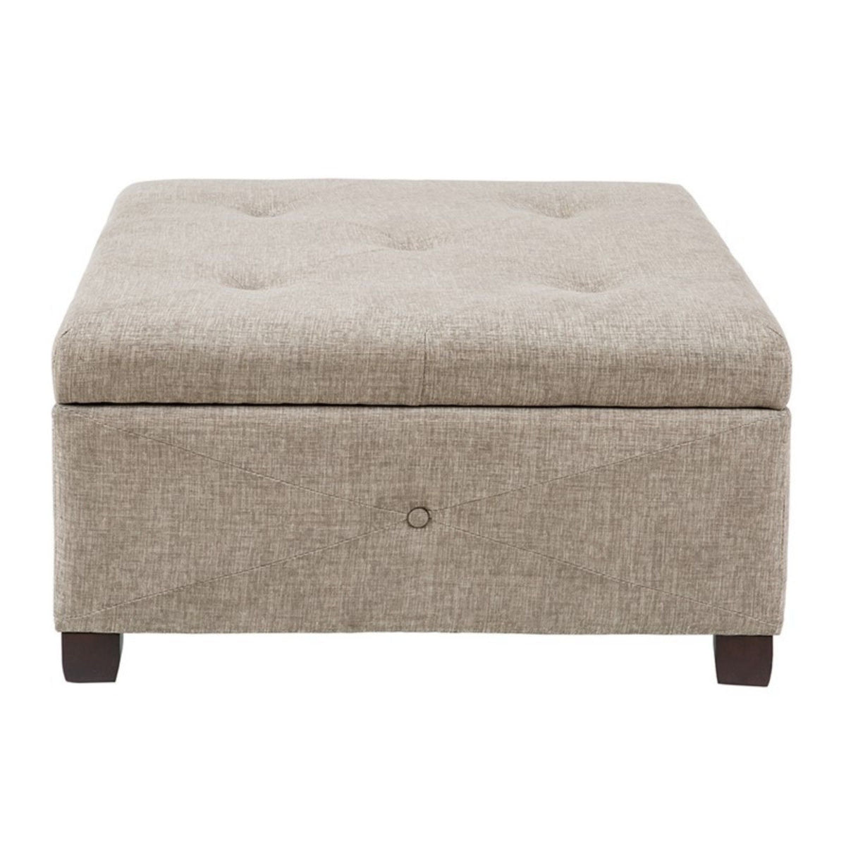 Aspen Ottoman Soft Close Storage with Upholstered Finish - Light Brown, Dark Gray, Blue