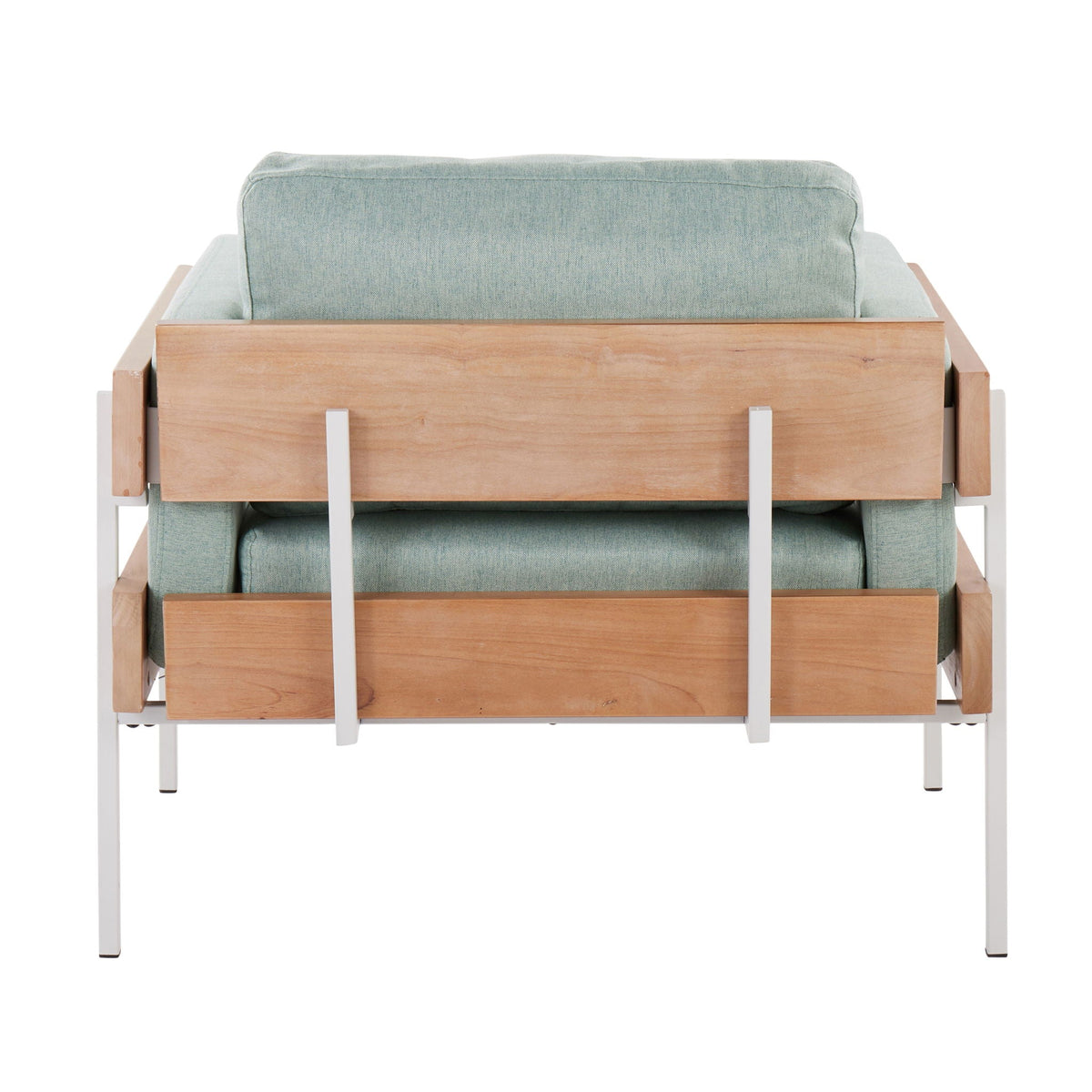 Stylish Materials Farmhouse Arm Chair with Cushioned Seating - Gray or Green