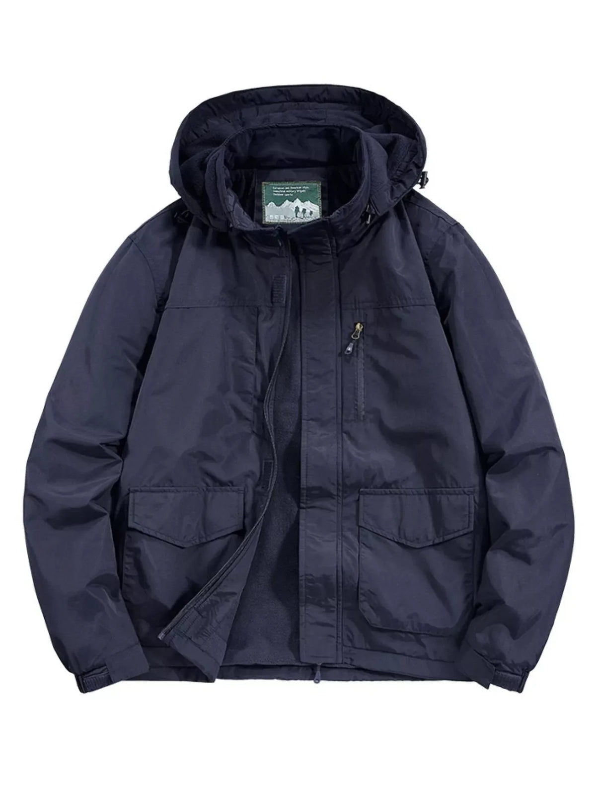 Men's Plus Size Hooded Waterproof Outdoor Jacket