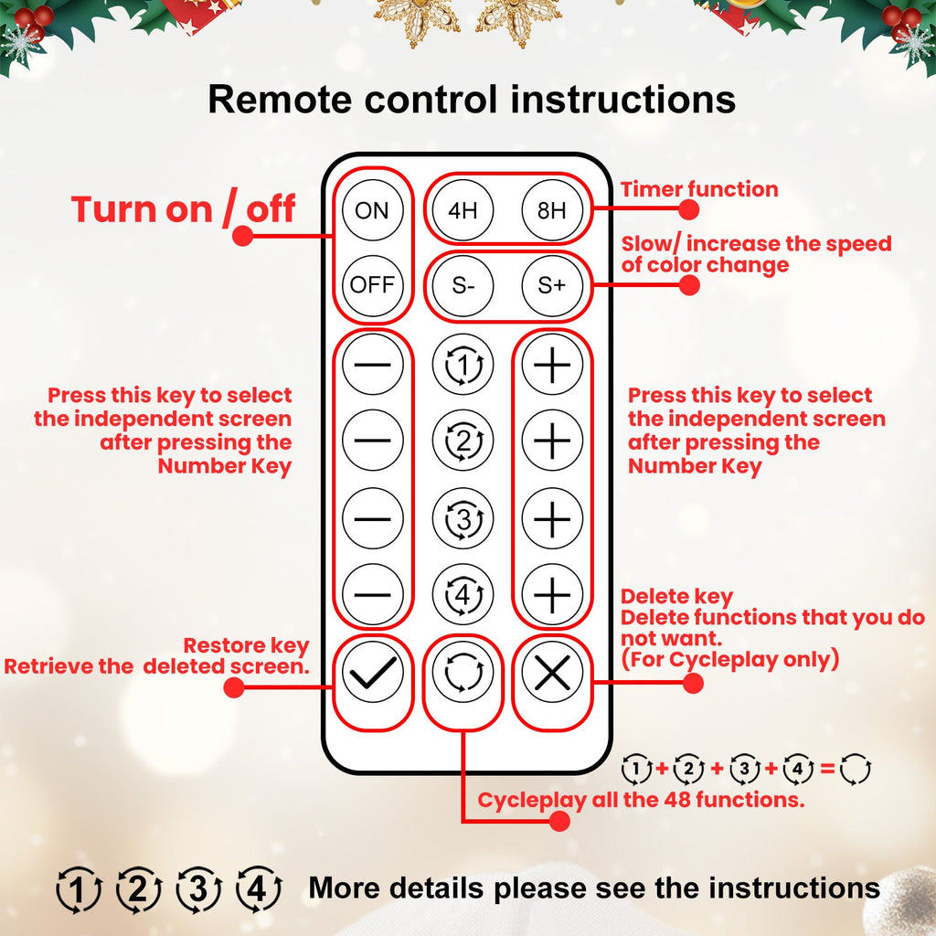 7FT Prelit Christmas Tree with 340 RGB LED Lights - Multicolor