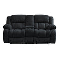 Console Reclining Loveseat with Manual Motion - Black or Gray