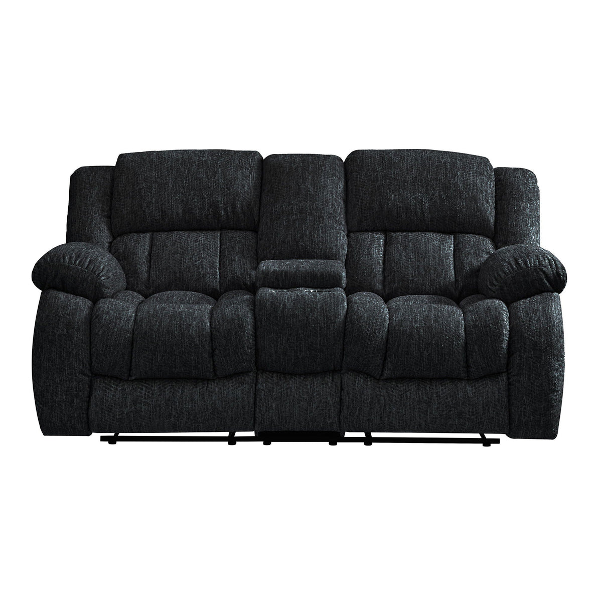 Console Reclining Loveseat with Manual Motion - Black or Gray