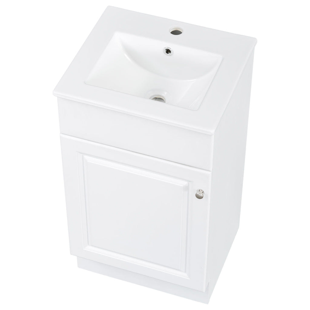 Bathroom Vanity with Sink and Adjustable Shelf - Multiple Colors