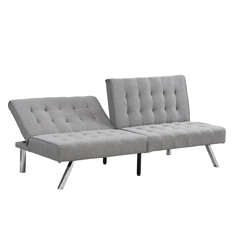 Modern Sofa Bed with Wood Frame and Stainless Legs - Multiple Colors