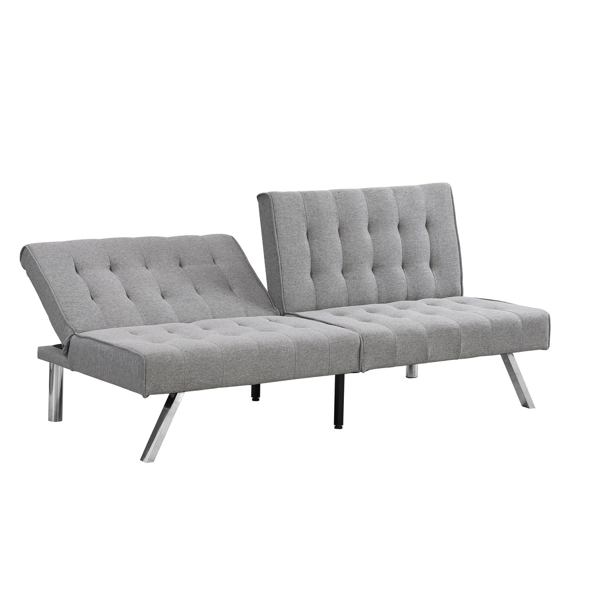 Modern Sofa Bed with Wood Frame and Stainless Legs - Multiple Colors