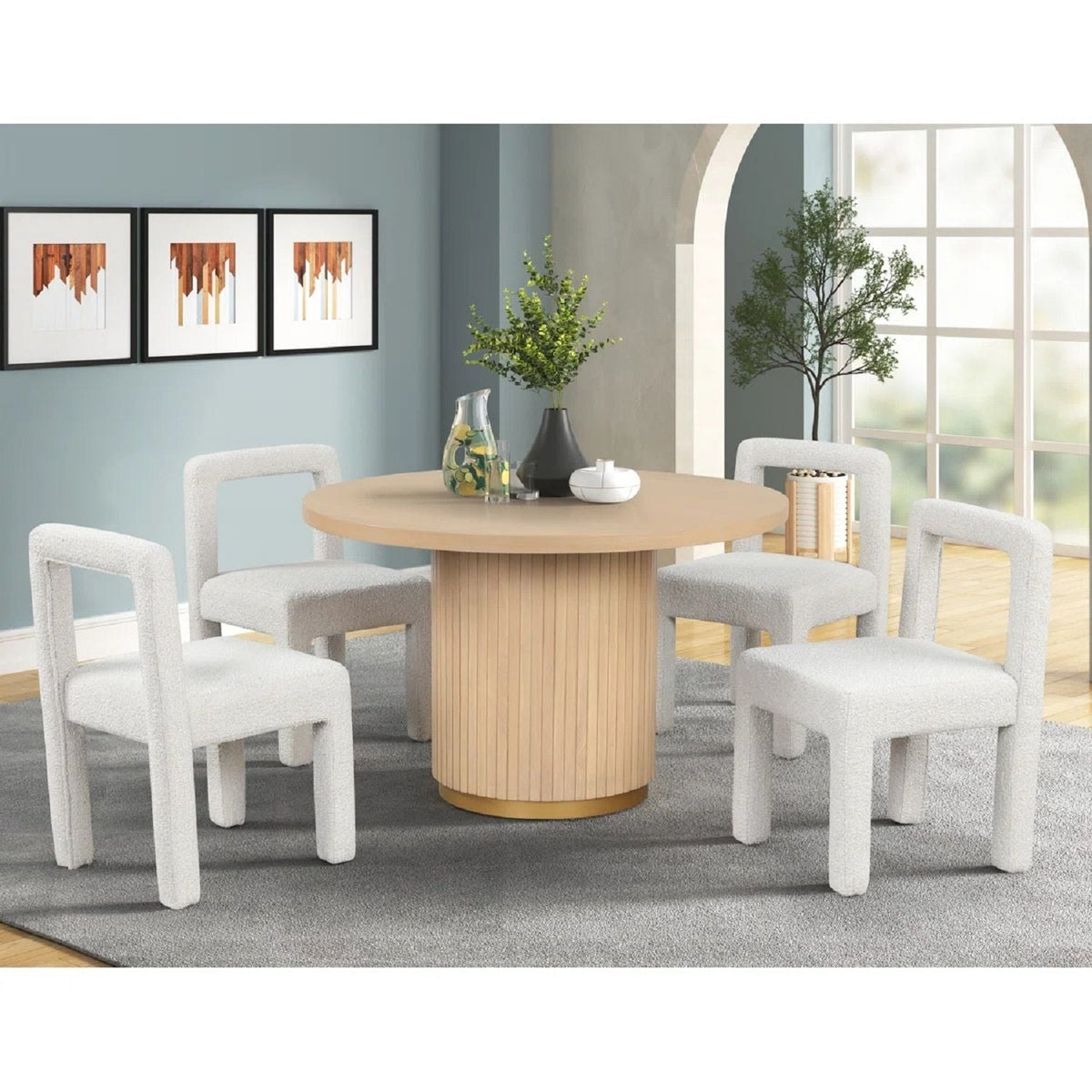 Dining Chairs with Square Open Back - Set of 2