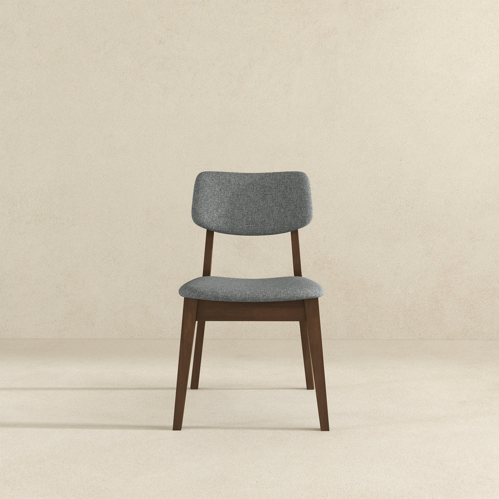 Solid Back Side Chair Set with Mid-Century Modern Design - Multiple Colors