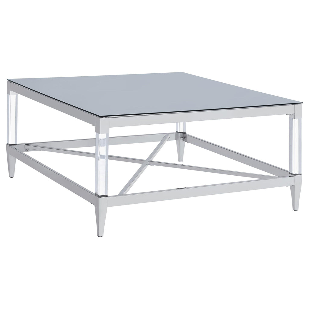 Lindley 3-piece Square Coffee and End Table Set Chrome
