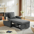 3-in-1 Convertible Sleeper Sofa Chair Bed with USB & Foldable Table - Linen