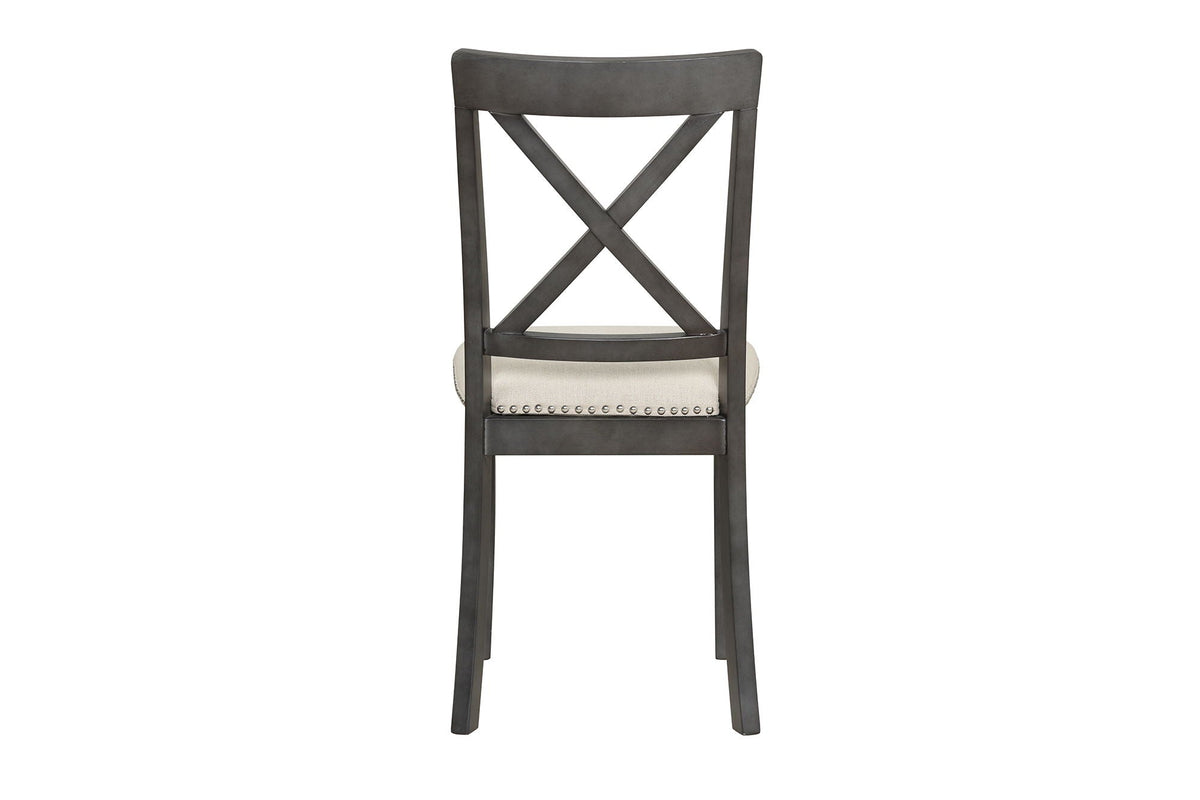 Solid Wood 5 Piece Dining Room Set with Table and 4 Chairs - White or Dark Gray