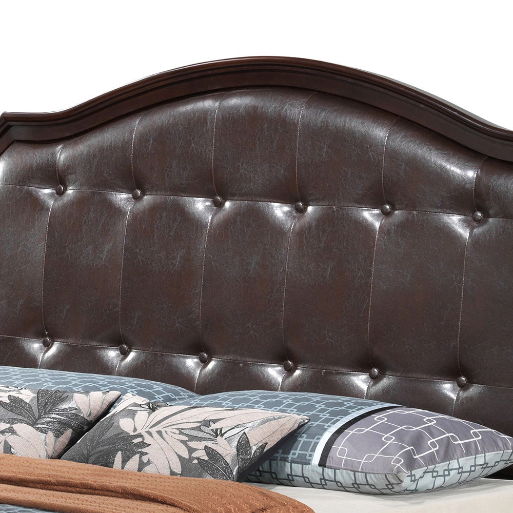 Transitional Panel Bed with Timeless Design - Dark Brown