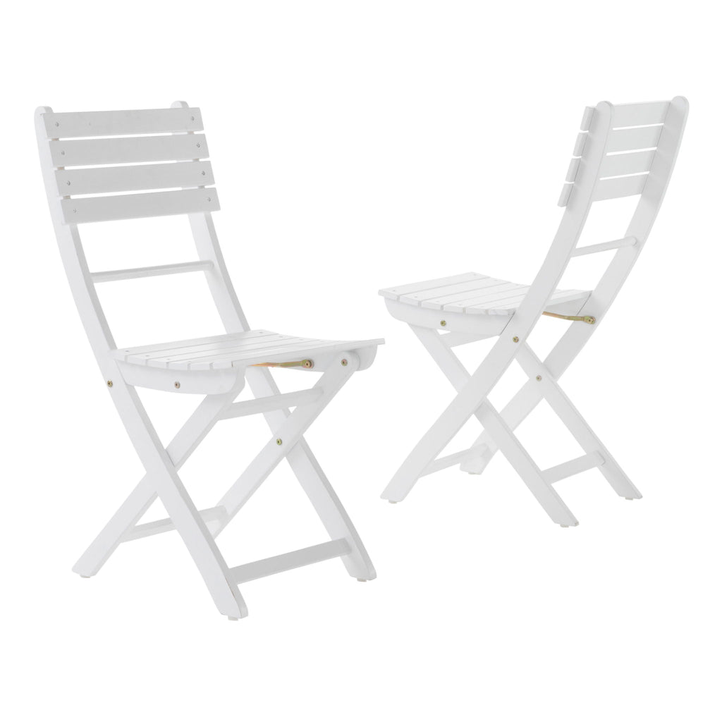Positano Foldable Dining Set with Foldable Design - White or Dark Brown