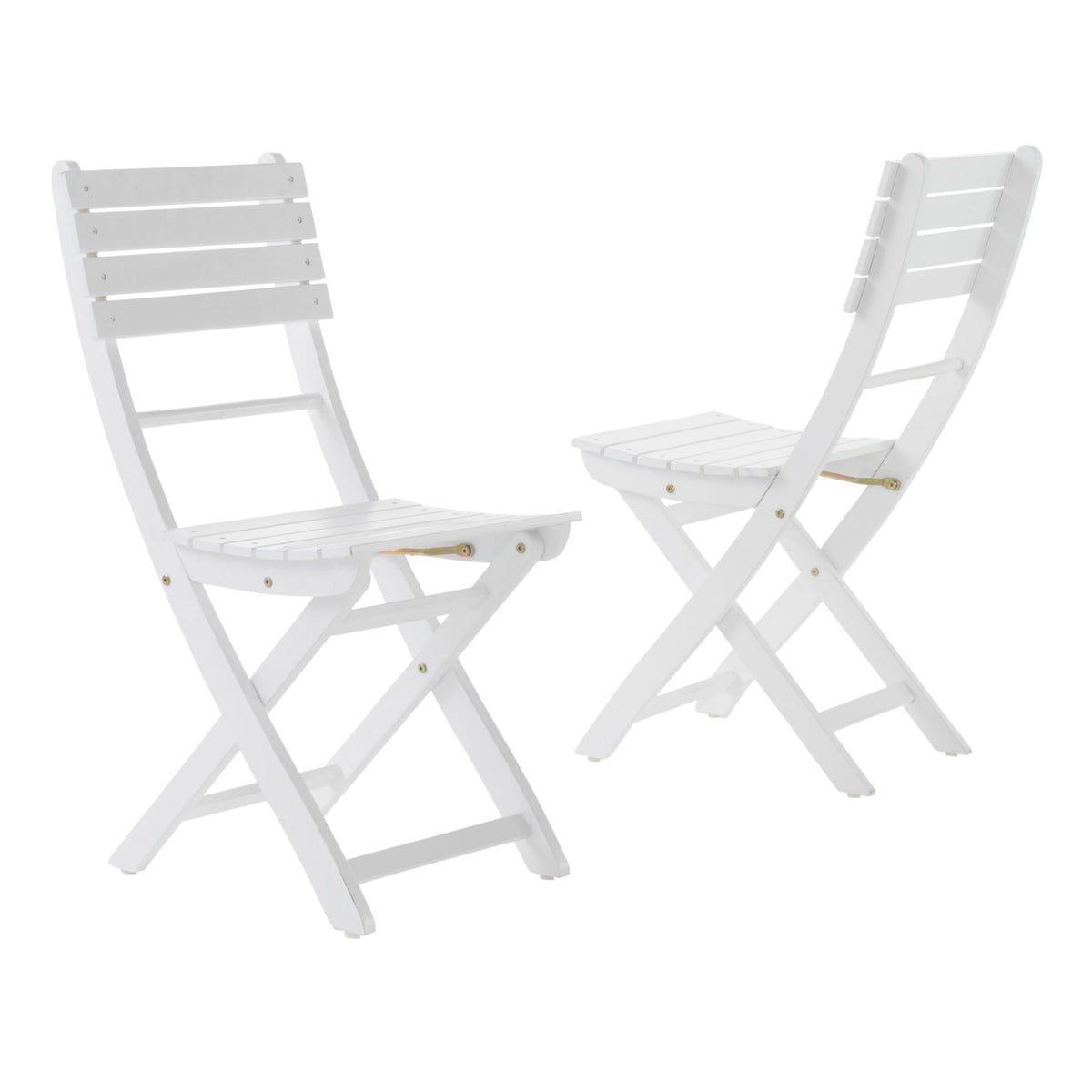 Positano Foldable Dining Set with Foldable Design - White or Dark Brown