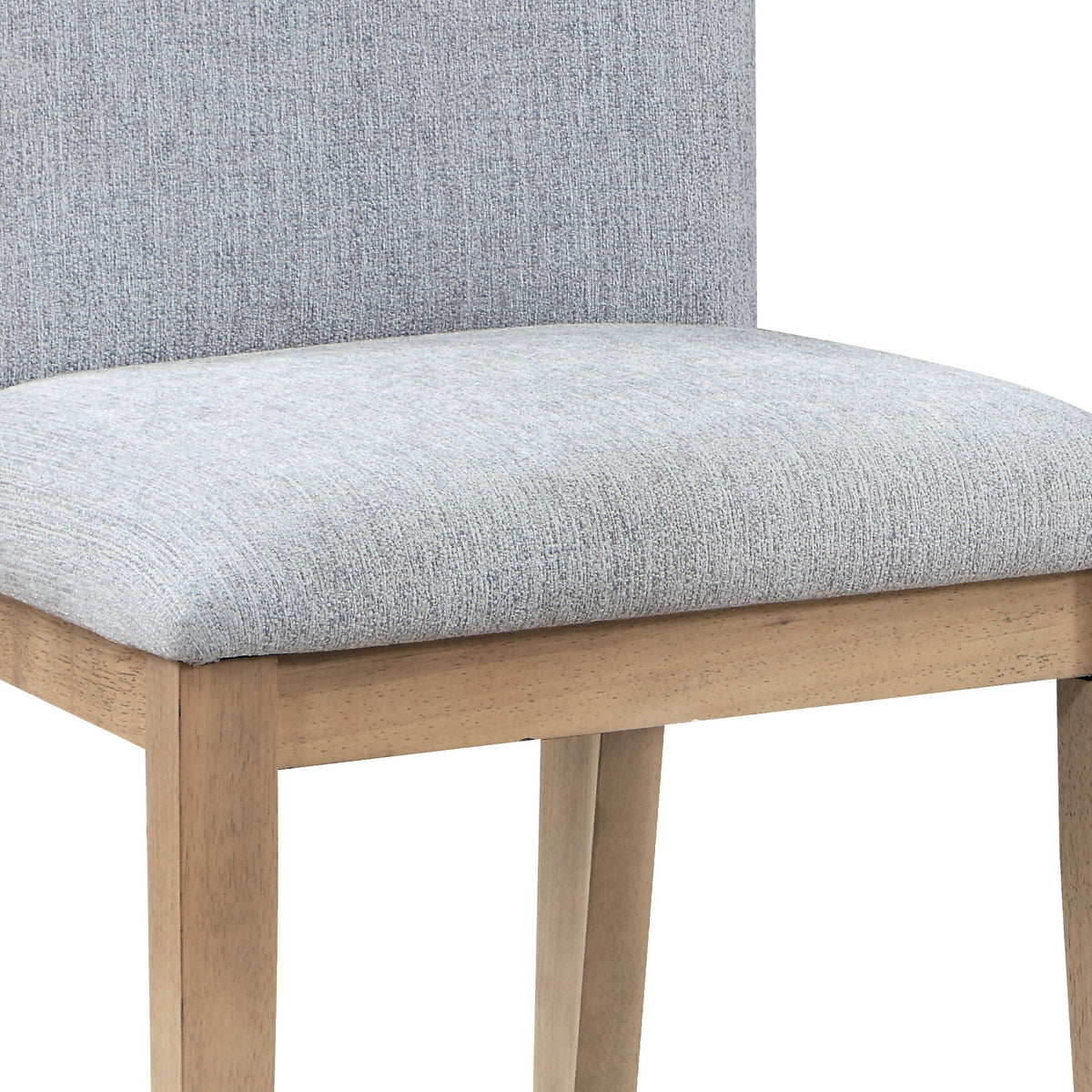 Gray Oak Finish Dining Chair Set of 2 with Modern Design - Gray
